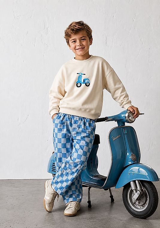 Vespa Retro Balloon Jean 2’li Takım 🛵💙