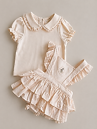 Elodie Romper Tulum Set 18-24 Ay-Açık Pudra