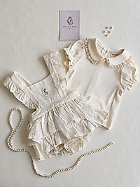 Elodie Romper Tulum Set 18-24 Ay-Krem