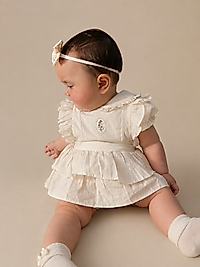 Elodie Romper Tulum Set 6- 9 Ay-Krem