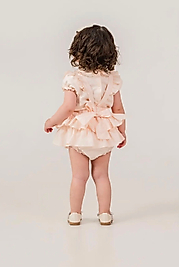 Elodie Romper Tulum Set 12-18 Ay-Açık Pudra